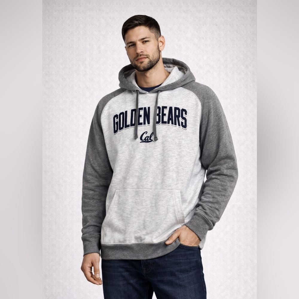 Champion Gray and White Golden Bears Hoodie